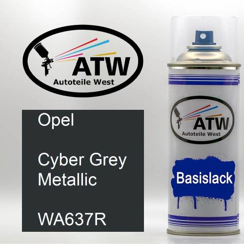 Opel, Cyber Grey Metallic, WA637R: 400ml Sprühdose, von ATW Autoteile West.